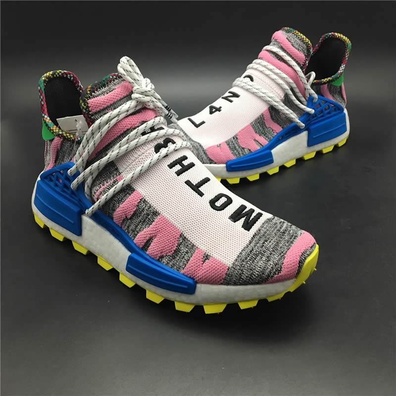 Pharrell Williams x adidas Originals Hu NMD Trail SOLARHU White Pink Mens Womens Shoes